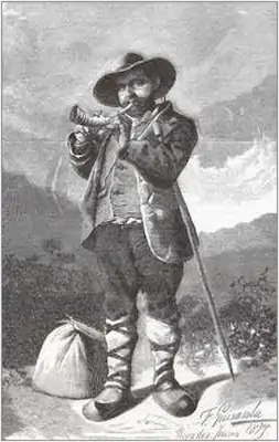 ilustración de cabreiro con pito