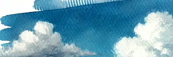 nubes acuarela