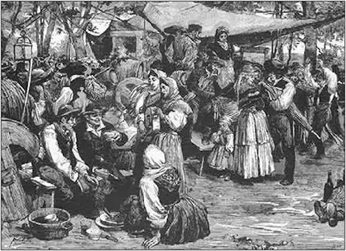 Ilustración de festa campestre