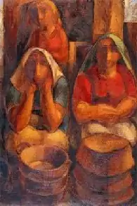 mulleres esperando a fariña