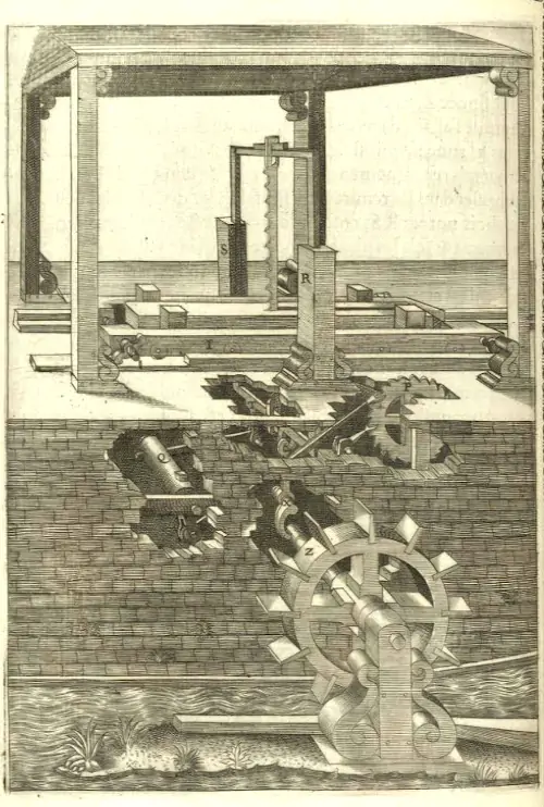 Serra hidráulica de Agostino Ramelli 1588
