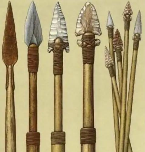 puntas de lanza de pedra